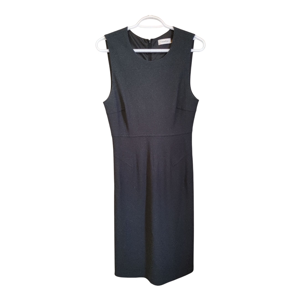 Calvin Klein Gray Sheath Midi Dress
